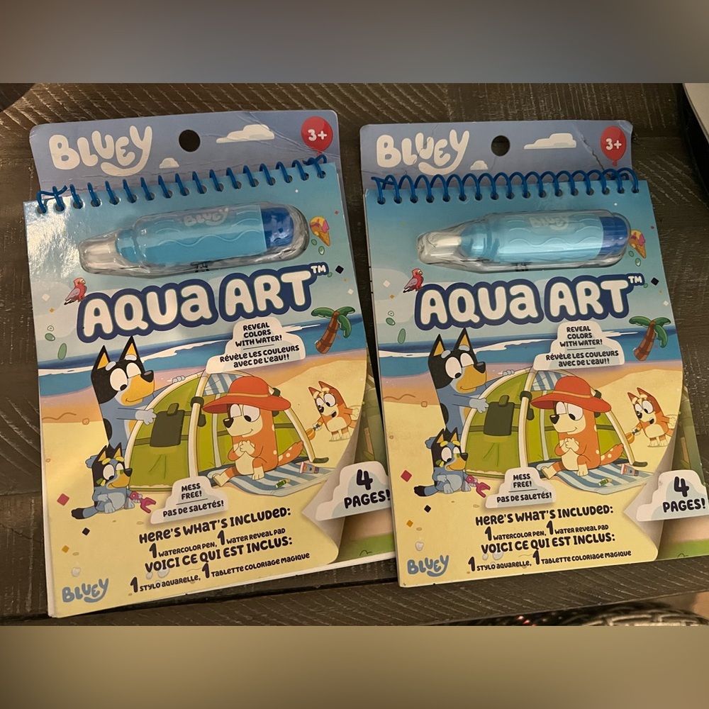 Bluey Aqua Art Water Reveal Book (set of 2)